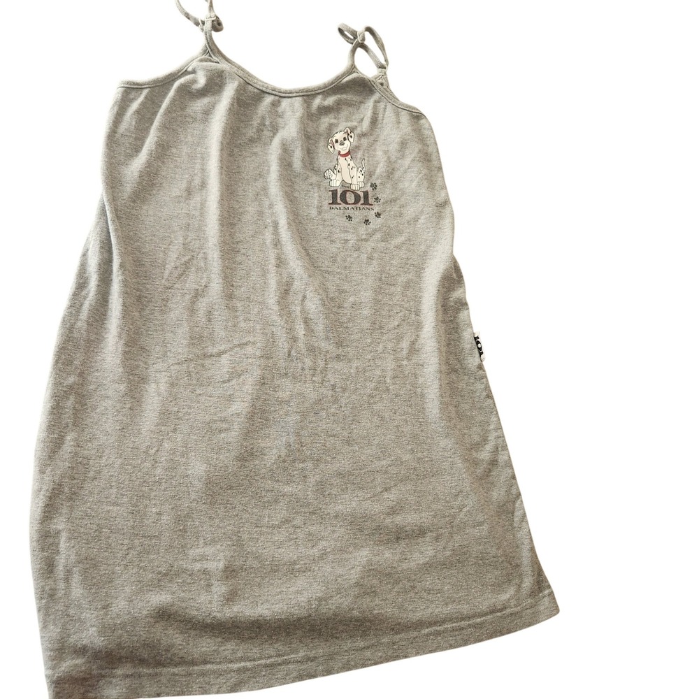 Vintage Disney 101 Dalmatians night dress Gray Med Cartoon Graphic Sleeveless